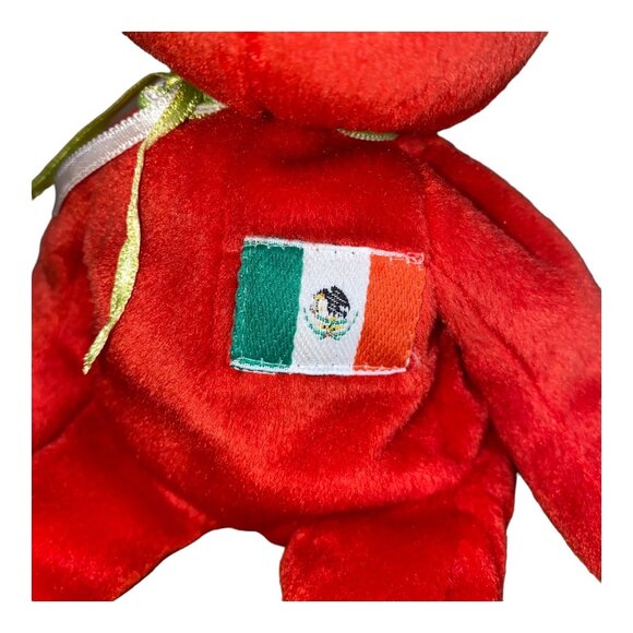 Ty Beanie Baby Osito Bear Mexico Red Retired Collectible Plush With Tag - Picture 2 of 10